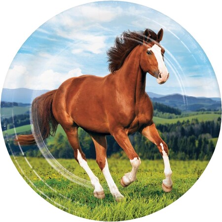 Omg Wild Horse Paper Plates, 8PK OM1570831